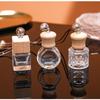 1Pcs Empty Glass Essential Oil Diffuser Bottle With Wooden Cap Car Hanging Perfume Bottle For Auto Aromatherapy Decoration