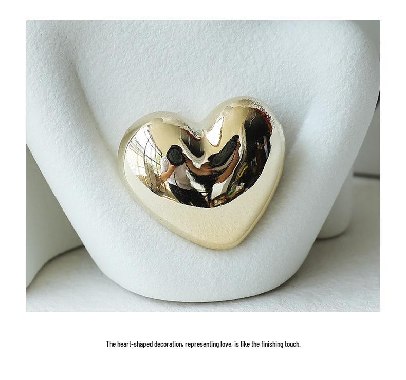 Nordic Luxury Mini Ceramic Heart Couple Ornament for Home Decor