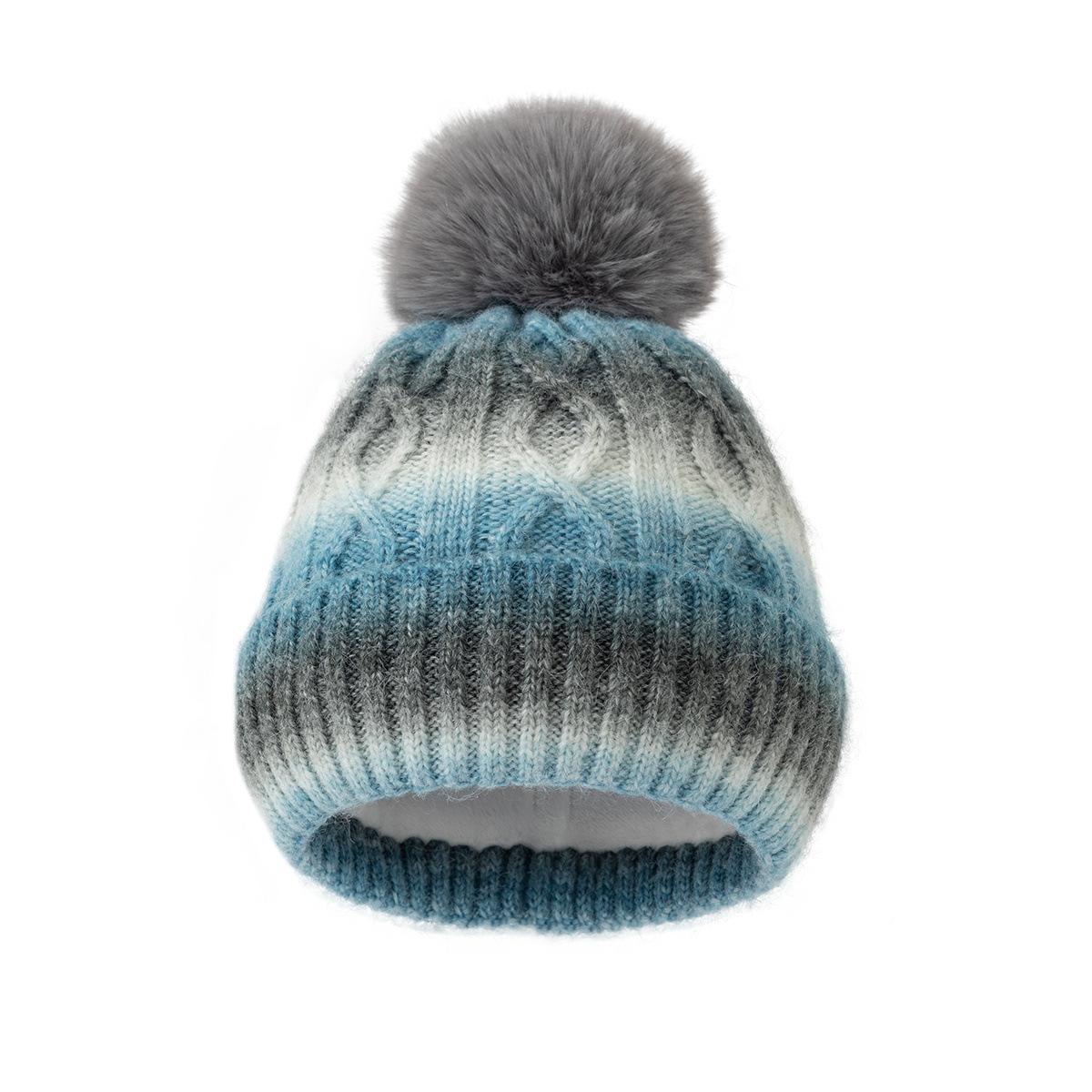 

Cute Dopamine Hairball Warm Hat Cold And Windproof Fleece Knitted Winter Versatile Knitted Hat One size fits all [knitted]