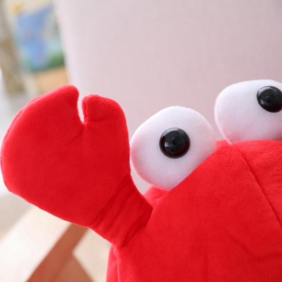 Crab Headgear Lovely Long Ears Red Color Soft Head Cover Cross-dressing Headwear Plush Cartoon Hat Party Costume Cosplay Props for Selfie Photography