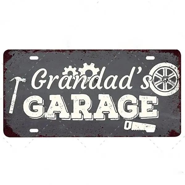 FJ Vintage Garage Metal Signs Decor Tin Sign License Plate Decoration Man Cave Plaque Home Wall