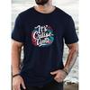European Sizes [Short Sleeve Summer T Shirts] Men's Summer Casual T-Shirt - Breathable Lightweight, "It's Cruise Time" Nautical Print