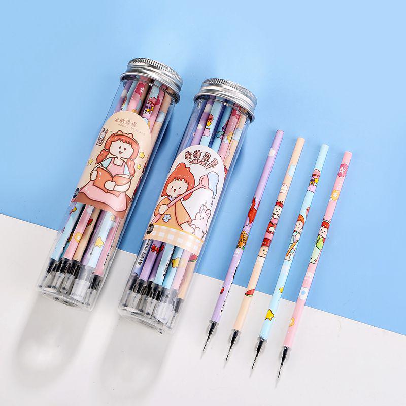 20-Pack Ink Refills: 0.38mm Black Needle Tip for 0.5mm Anime Student Pens