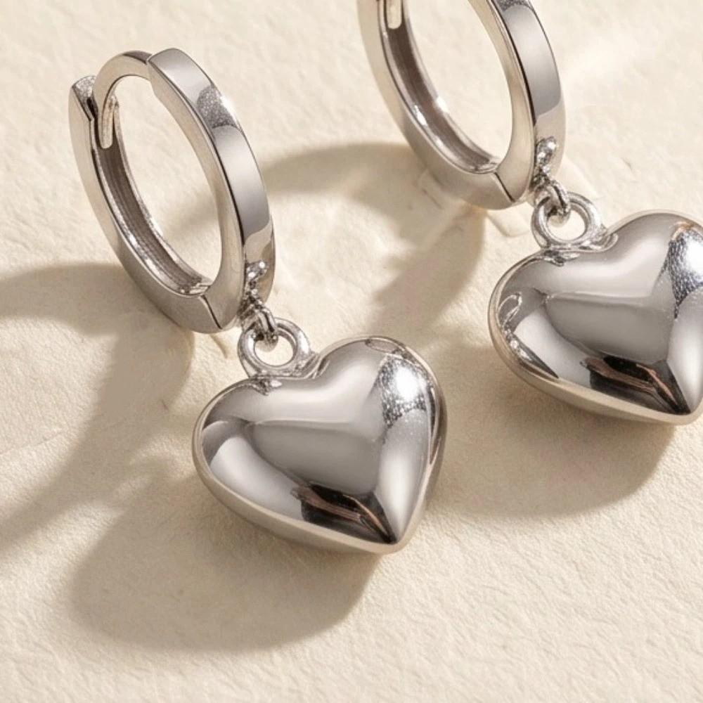 Fashion Heart-Shaped Earrings Minimalist Hoop Earrings Accessory Ear Cuff  Gift