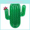Högkvalitativ uppblåsbar kaktus poolflotte i PVC, jumbostorlek, vattenhängmatta