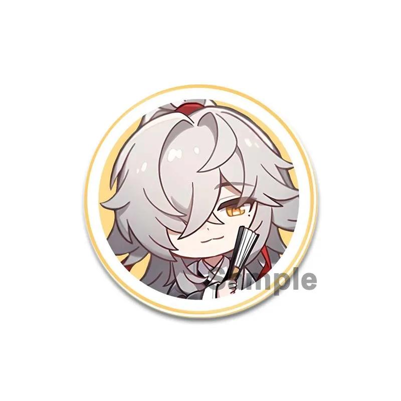 

32/44/58 мм Honkai Star Rail Брошь на рюкзак Asta Hook Kafka Arlan мультфильм косплей значок на лацкан булавки для одежды аксессуары подарок 44mm