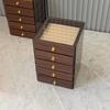 Dust-proof Wooden Walnut Grain Jewelry Box Large Capacity Necklace Display Storage Boxes  Gifts