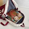 Schoolbag Large-capacity Backpack female-Japanese Contrasting Color Trendy Brand College Student Schoolbag Leisure Travel Bag New Computer Bag
