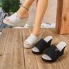 2026 Women's Platform Wedge Sandals - Chunky Sole, Open-Toe, Large Sizes, Casual Beach Style