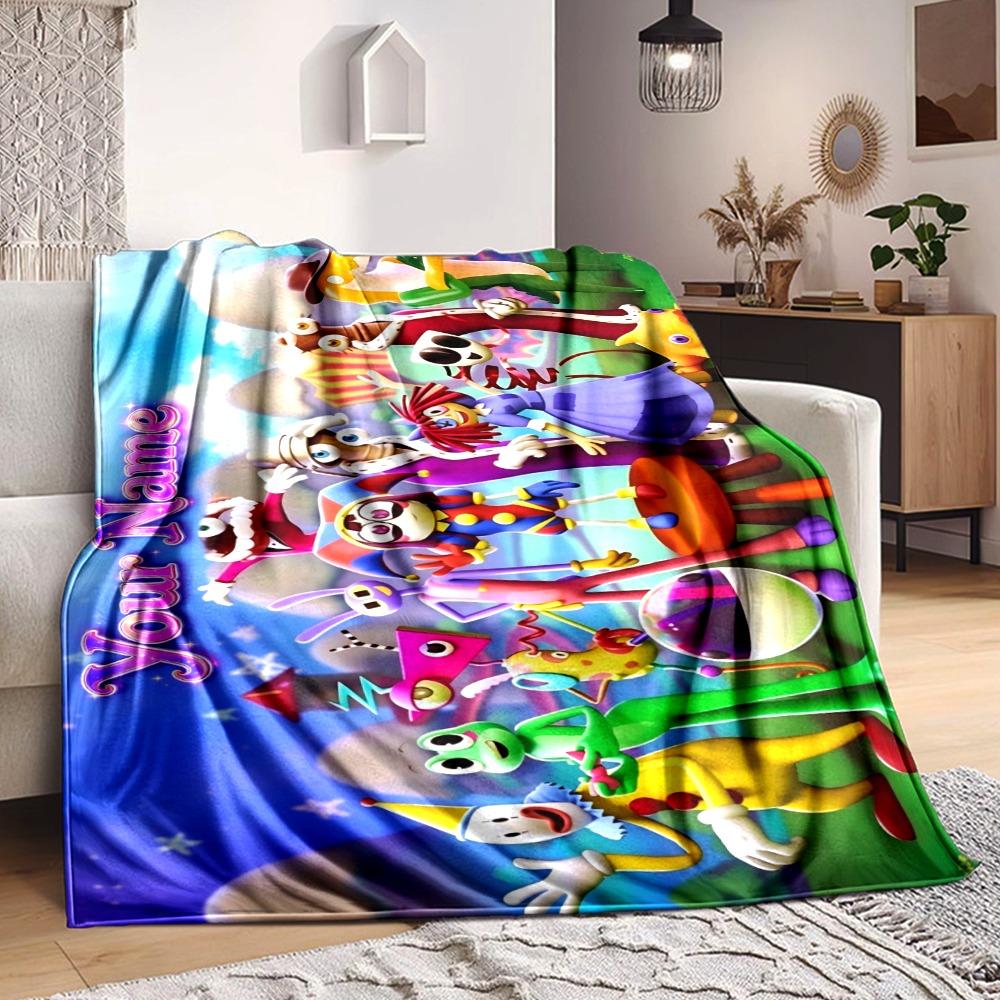 Custom 1Pc Colorful Puppet Show Fleece Flannel Blanket Soft Warm Cozy Office Throw For Bedroom Couch Travel Birthday Xmas Gift