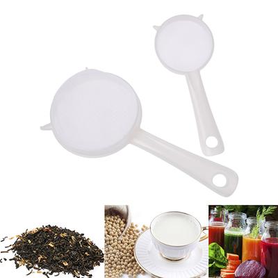 Kitchen Handheld Plastic Screen Mesh Tea Leaf Strainer Flour Sieve Colander