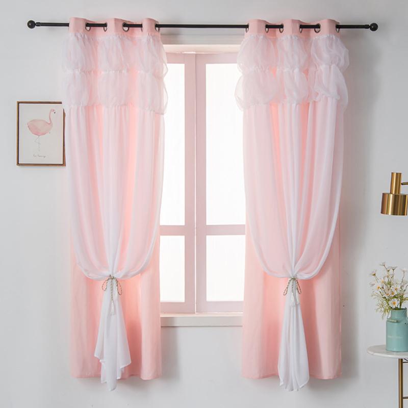 Verträumte Fenstervorhänge, maschinenwaschbar, doppellagig, isolierte Verdunkelungsvorhänge für Schlafzimmer