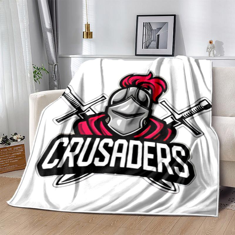 Crusader Flannel Blanket Soft All-Season Throw, Design for Camping, Car Travel, Hiking Sofa, Bed, Office Perfect Gift for Parties