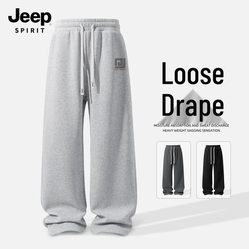 JEEP SPIRIT Men's 2025 Loose Fit Straight Leg Casual Sport Pants