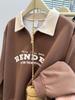 Women's Retro Korean Style Half-Zip Polo Collar Sweatshirt - Early Autumn 2025 Collection