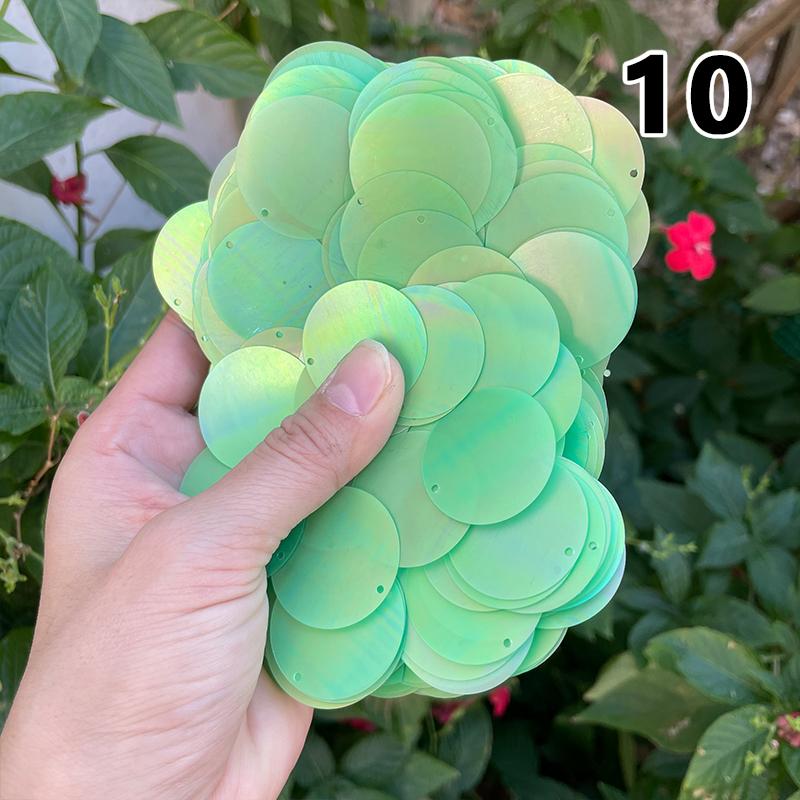 

30 мм Разноцветные Конфетные Крупные Пайетки с Отверстием ПЭТ Круглые Пайетки Шитье Рукоделие Украшение Свадебного Платья DIY Аксессуары Рассыпные Пайетки 30mm