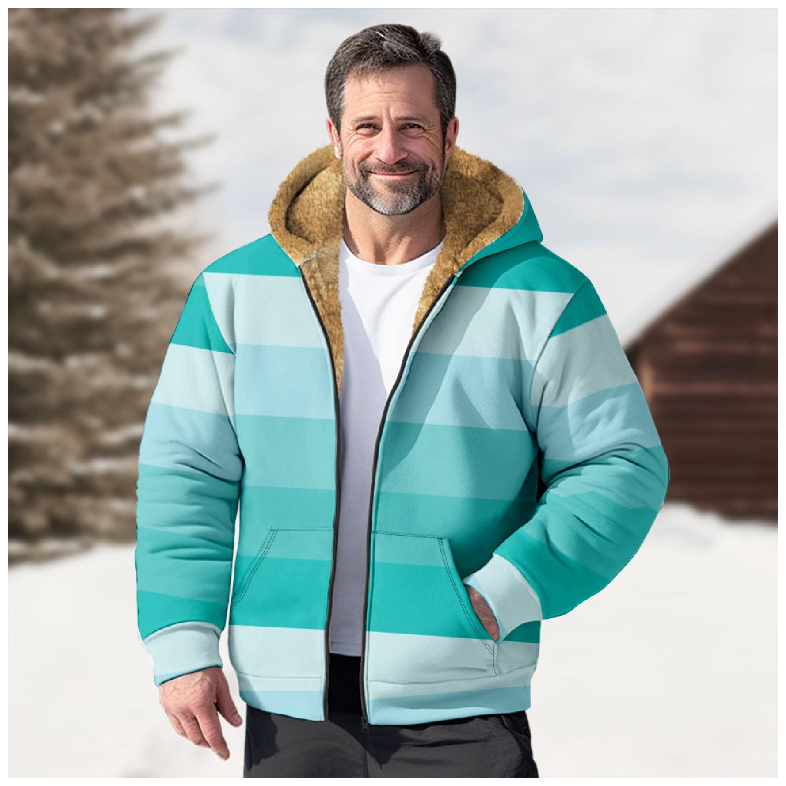 Мужской индивидуальный повседневный свитер на молнии с длинным рукавом и принтом — фото 8