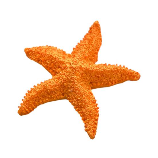 Starfish Figurine Resin Starfish Aquarium Decoration Realistic Artificial Starfish Ornament for Fish Tank Home Nautical Decor DIY Crafts оранжевый