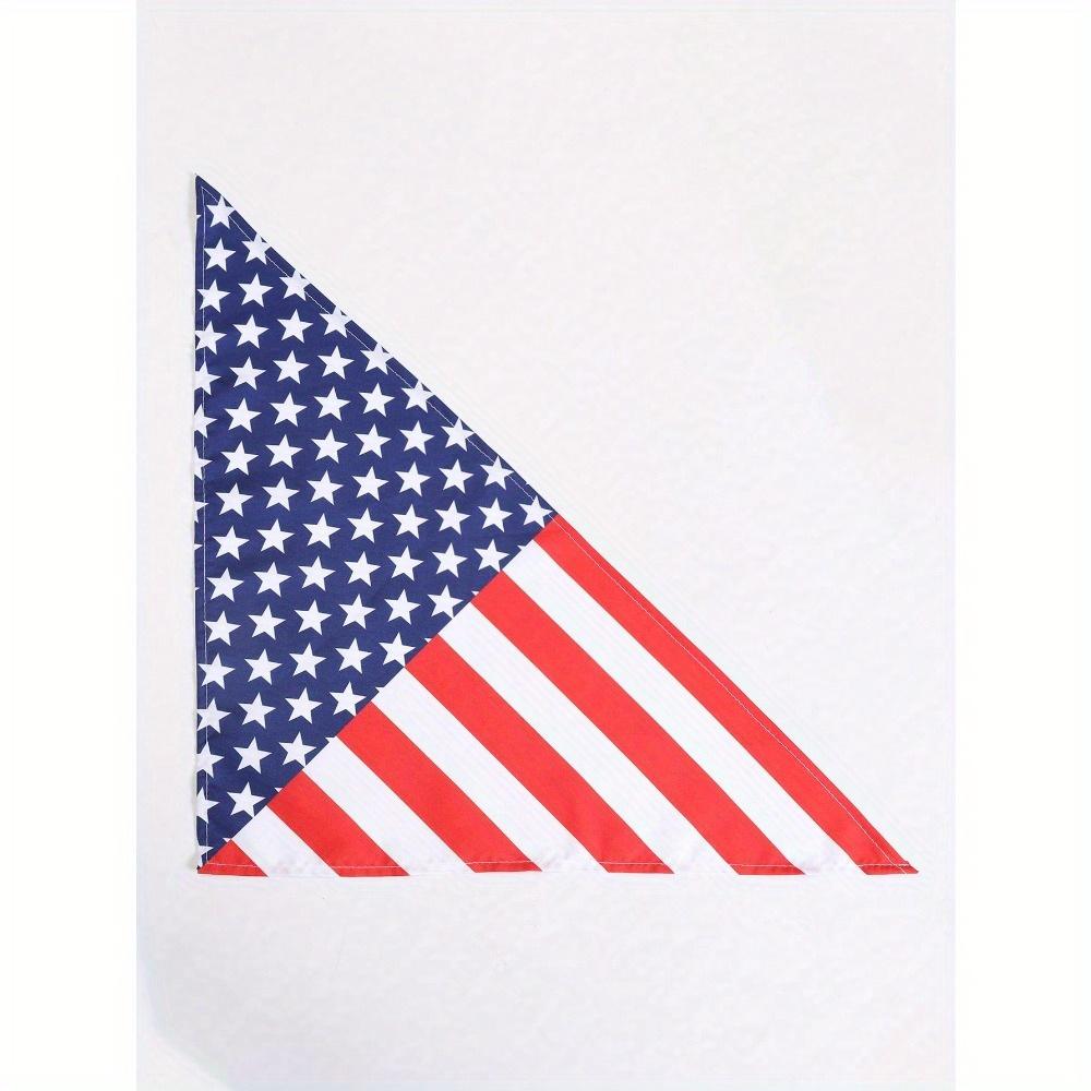 65cm Extra Large Independence Day Pet Triangle Bandana, American Flag Print Dog Bib, Cat Dog Scarf