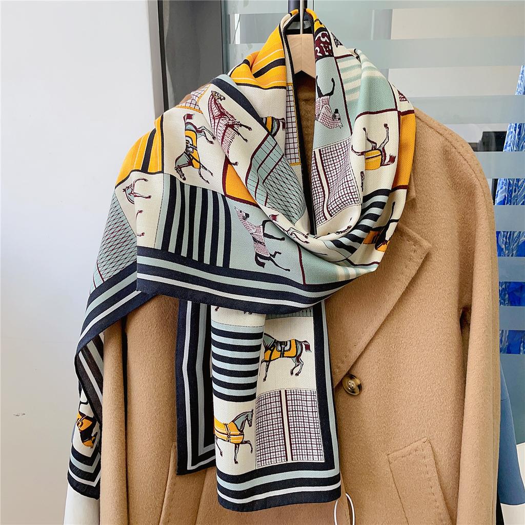 Gift for Mom Thin Silk Scarf Small Shawl for Women 2024 New Long Style Elegant Fashionable Large Ribbon Decoration