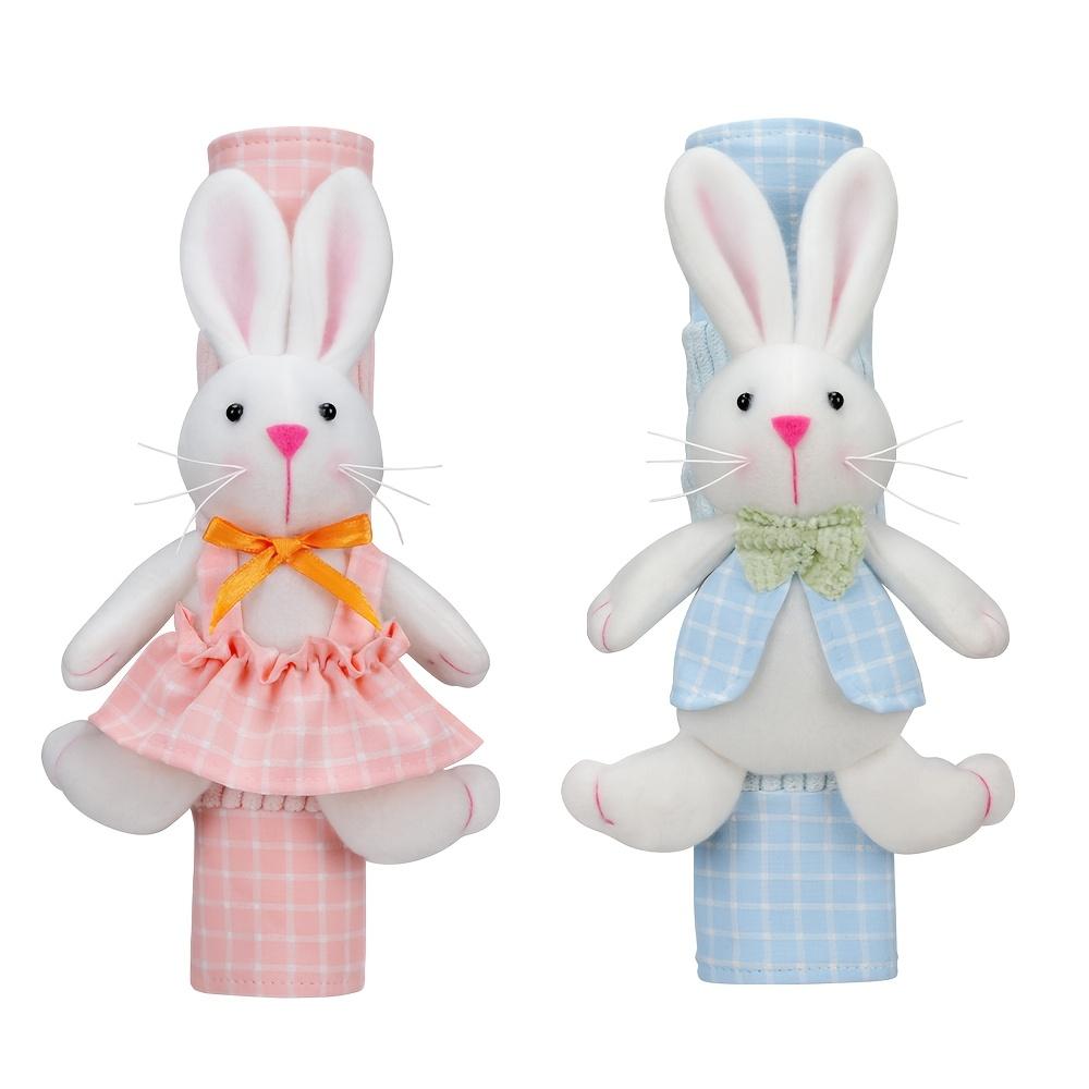 2-piece 3D Rabbit Handle Covers for Easter. Cute Cartoon Design Fits Fridge, Microwave, Oven and Dishwasher As Lovely Kitchen Decor.