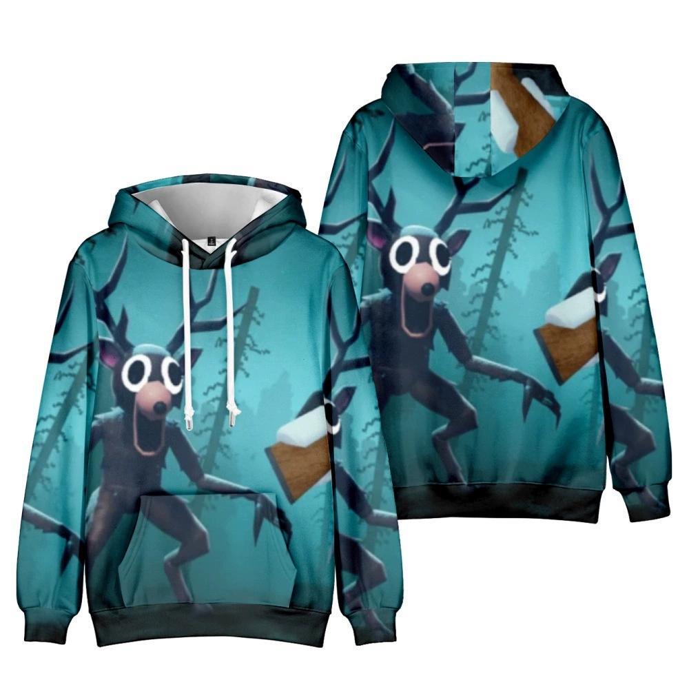 YMQ235 3D Digital Art Plus Size Hoodie - European & American Style