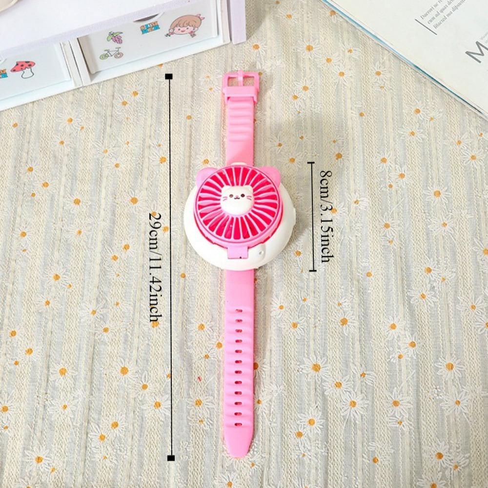 USB Charging Portable Cute Watch Fan 3 Speeds Watch Small Fan Capybara Electric Fan Student
