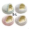 cat and dog Beds, Soft Plush Round Bedding Sleeping Pet Calming Nest Bed Cuddler for Kitten