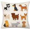 Home Decor Cute Dog Collection Pillow Covers for Home Pattern Cushion Cover Suitable for Sofa Bedroom Car Pillow Cover