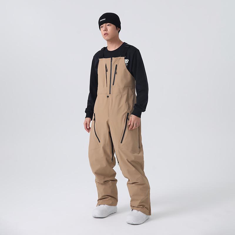 Ski Bibs for Women and Men Breathable Loose Fit Skiing Snow Bibs Pants Waterproof Snowboarding Pants Insulated Winter Outdoor Snowboard Overalls