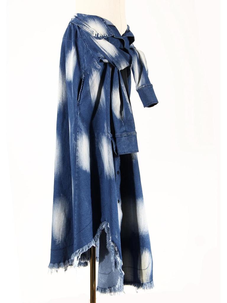 2024 Summer Tie-Dye Fringed Hem Tie-Waist Long Skirt for Women