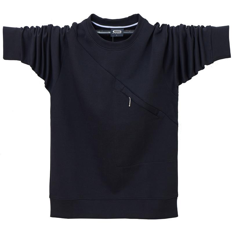 Casual Crewneck Sweatshirt for Men Breathable Crew Neck Loose Fit Pullover Tops Long Sleeve Sweatshirts Men's Basic Pullover Sweatshirt Plus Size