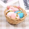 Wollstricken Heimarbeit Bambuskorb Nadelkugeln von 1/12 Puppenhaus Miniatur
