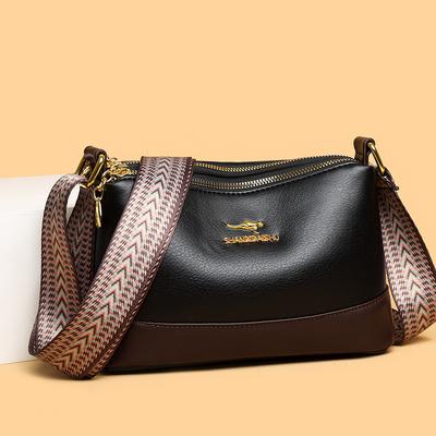 PU-Leder mehrlagig Kleine Schulter-Crossbody-Tasche Damen Luxus Design Geldbörse und Handtasche Für Damen Mode Handy-Umhängetaschen