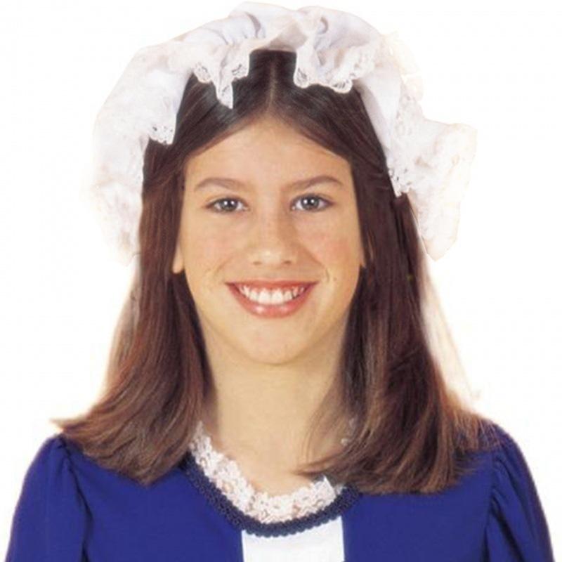 Adorable Polyester Colonial Girl Outfit With Apron And Hat Ideal For Cosplay Events