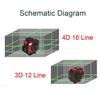 16/12/8 Linjer Laserpassare Professionell Självnivellerande 4D 360 Horisontell Vertikal Grön Laserstråle Linje Byggmätverktyg Grön / Röd
