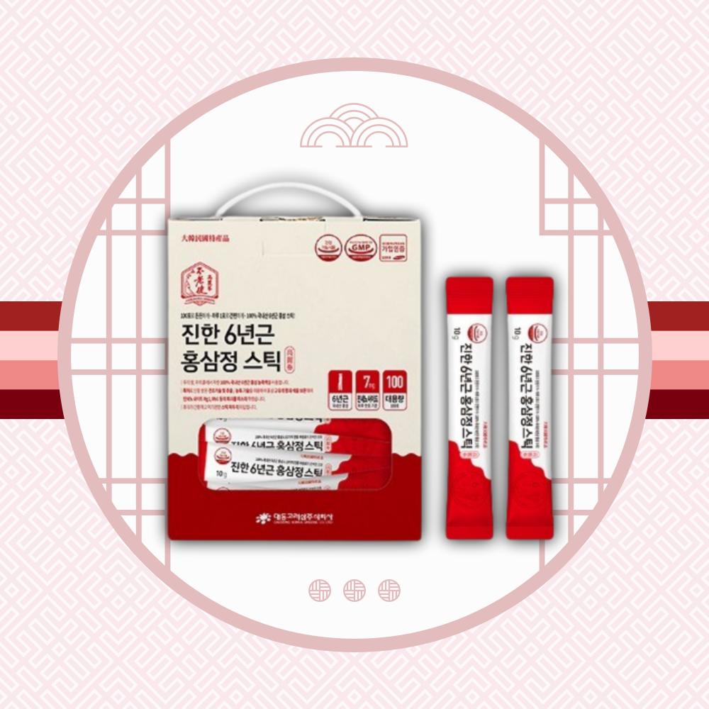 Daedong Goryeo Ginseng Concentrated 6-Year-Old Red Ginseng Extract Sticks 10ml x 100 Packets (100-Day Supply) Memory | 100 pcs 10g