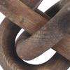 Wood Chain Ornaments 3 Link Wooden Knot for Home Farmhouse Hand Carved Accessory Collection Living Room Decor Handmade