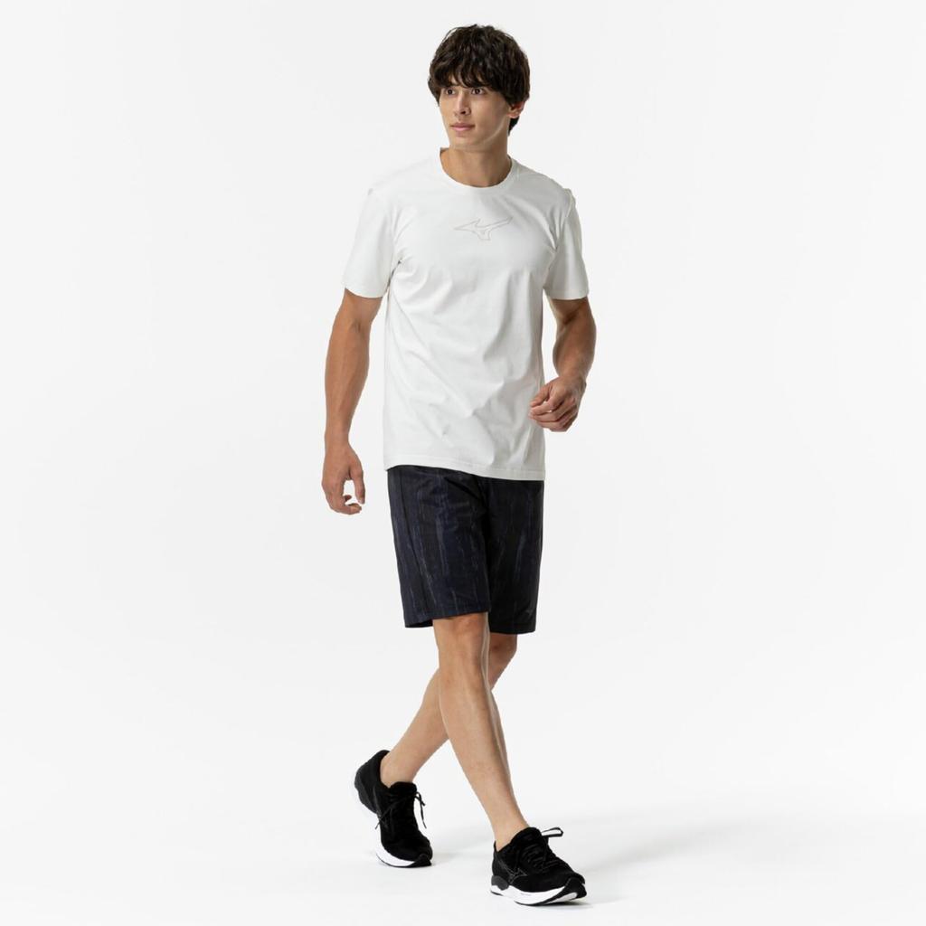 Mizuno Soft Dry Training and Snow Size Size Small Men's T-Shirt, Sweat-Wicking Quick-Drying, White, 32MAC026,