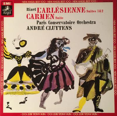LP Record PARIS CONSERVATOIRE ORCHESTRA ANDR  Larlesienne Suites 1  2  Carmen  EAC81051 ANGEL Japan Classical Used