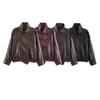Europäischer und amerikanischer Stil, neue Damenbekleidung, modische, lässige und vielseitige Kunstlederjacke Jacke 4341842