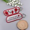 Lovely Embroidery Flower Key Holder Practical Decorative Item Wallet Keychain Pendant Charm For Travel And School