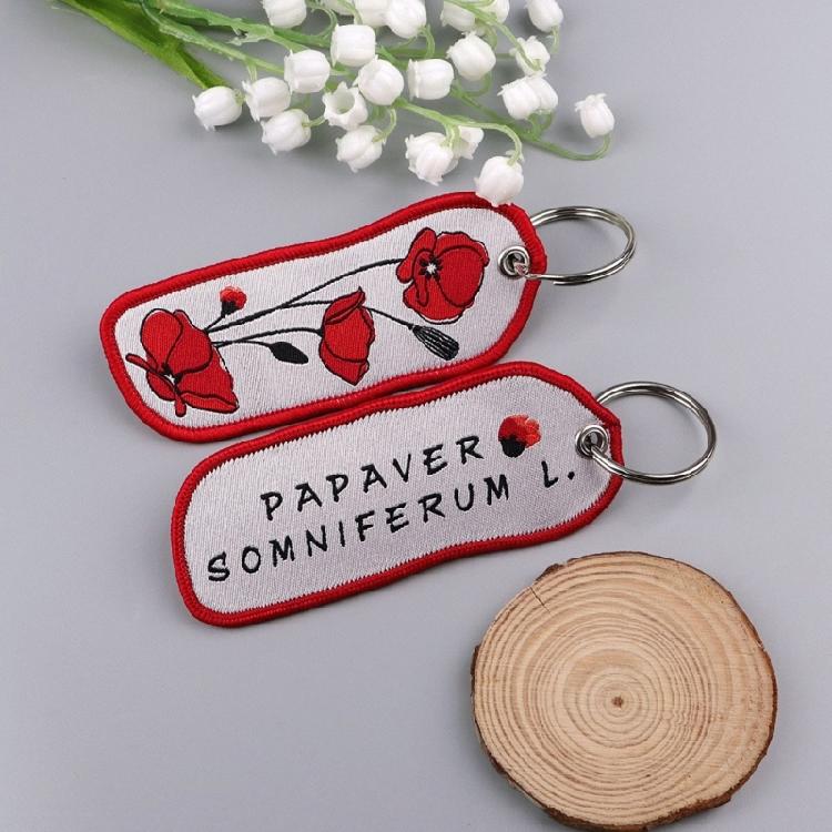 Lovely Embroidery Flower Key Holder Practical Decorative Item Wallet Keychain Pendant Charm For Travel And School