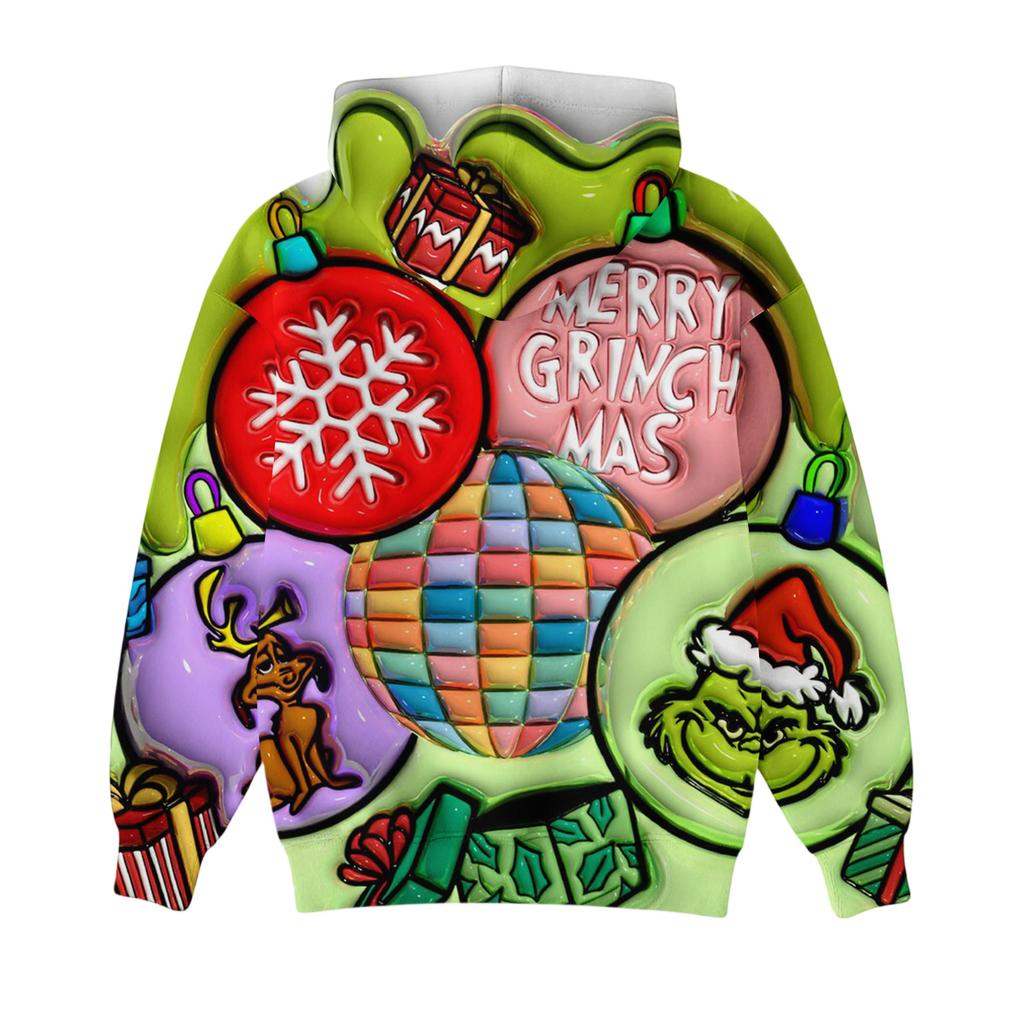 Christmas Hoodies For Women Funny Cute Printed Holiday Sweatshirt Winter Oversized Pullover Tops