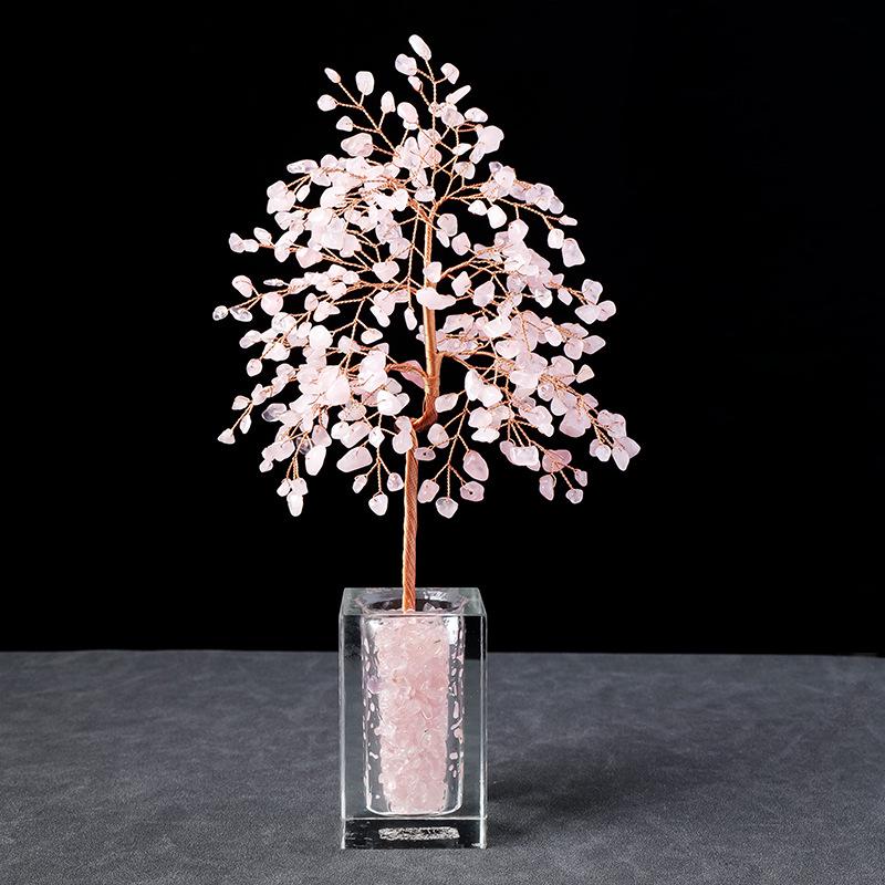 Natural Crystal Money Tree of Life Feng Shui Ornament - Ideal Housewarming Gift