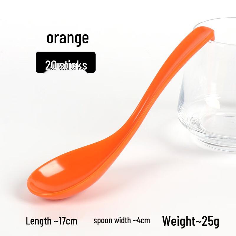Melamine Long Handle Soup Spoons (20-Pack) Regular