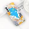 Kawaii Animal Silver Plated Glass Phone Case Suitable for Samsung GalaxyS26 S25 S24 S22 S21 S20FE/Ultra/Plus Anti Fall Backcover