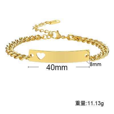 Jewelry, Stainless Steel Bent Adjustable Bracelet 18K Gold Women'S Niche, Jewelry