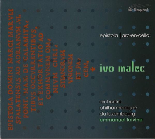 

CD IVO MALEC Epistle ArcEnCello 1C1153 Timpani 2009 France Classical Used