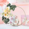 10pcs 30cm Gold Metal Wreath with Acrylic Base Wedding Table Centerpiece DIY Floral Ring Decor